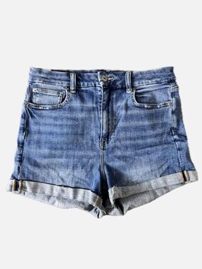 High-Rise Denim Shorts